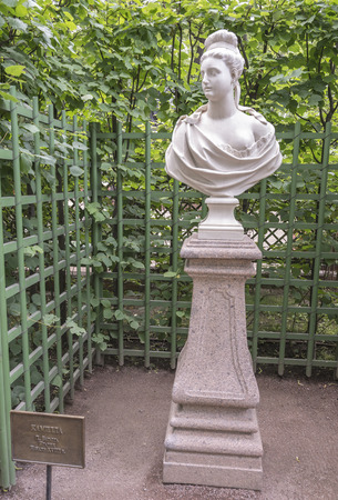RUSSIA; SAINT-PETERSBURG - JULY 5 - The sculpture "Kamilla" in the Summer Garden on July 5; 2015 in St. Petersburgのeditorial素材