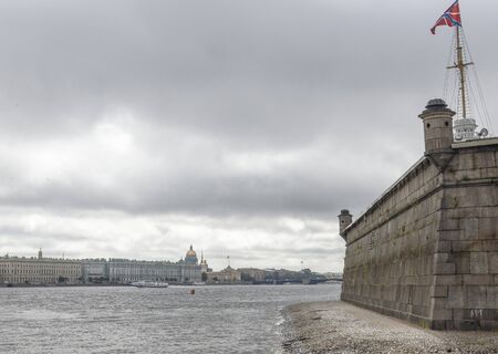 View of the Neva Peter and Paul Fortress in St. Petersburgのeditorial素材