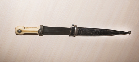 STAROCHERKASSKAYA,ROSTOV REGION, RUSSIA- SEPTEMBER 27- Dagger Kama, the Caucasus, 19th century, in...