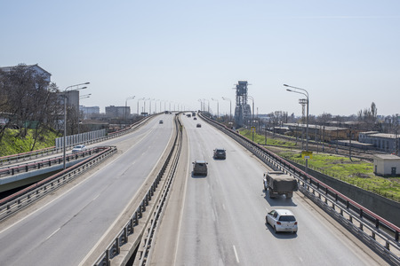 ROSTOV-ON-DON, RUSSIA- APRIL 05- View of the avenue Sivers on April 05; 2016 in Rostov-on-Donのeditorial素材