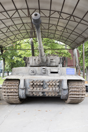 Moscow, Russia -September 04,2016: Heavy German tank T-VI H "Tiger" (working model) in "Mosfilm" Museumのeditorial素材