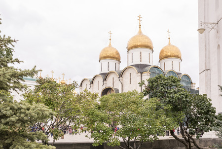 Moscow, Russia -September 09,2016: Kremlin.View of the cathedrals.Tourists visiting the sightsのeditorial素材