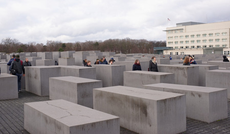 Berlin,Bundesrepublik Deutschland- December 29,2016: Memorial to the Murdered Jews of Europe....