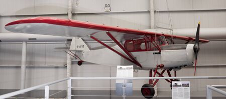 Le Bourget, Paris, France- May 04,2017: Potez P.43/7 (1932) in the Museum of Astronautics and...