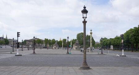  Paris,France- April 30, 2017: Place de la Concorde. Moving people and transport