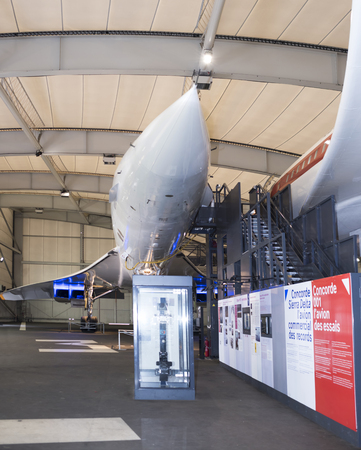   Le Bourget, Paris, France- May 04,2017: Concord - British-French supersonic passenger airplane in the Museum of Astronautics and Aviation Le Bourget のeditorial素材
