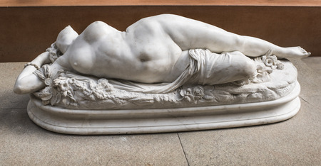  Paris,France- May 02,2017: Auguste Clesinger (1814-1883). Woman Bitten by a Snake. 1847.Museum of Orsayのeditorial素材