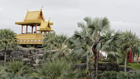 Pattaya,Thailand- February 23,2018: Buddhist sculpture in in the park of Nong Noochのeditorial素材
