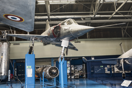 Le Bourget, Paris, France- May 04,2017: Dassault Mirage III A 01-The first European fighter, twice...