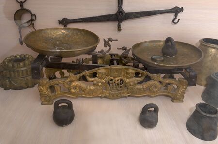  Scales 15 kg from the Ataman's house. 19 centuryの写真素材
