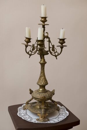 Candlestick in a rich ataman house. 19 centuryの写真素材