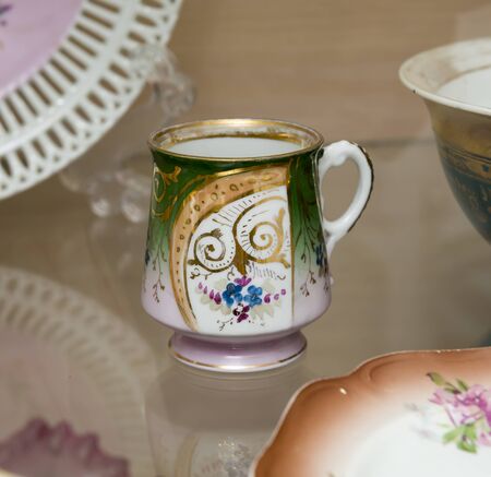 Cup from a service from the Ataman Cossack house, 19th centuryの写真素材