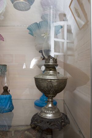 Kerosene lamp from the Ataman Cossack house, 19th centuryの写真素材