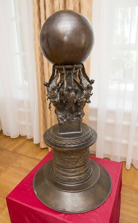 Sculpture "Archangels guarding the world." Bronze, castの写真素材