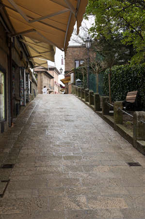 SANMARINO,ITALY-APRIL 05-Tourists visiting the attractions of the countryのeditorial素材