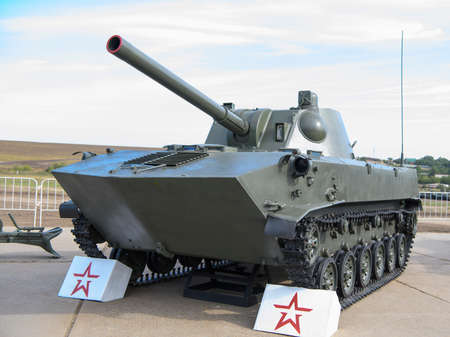 Rostov-on-Don, Russia - August 28, 2020: 120 mm SAO 2S9 "Nona-S" at a military training groundのeditorial素材