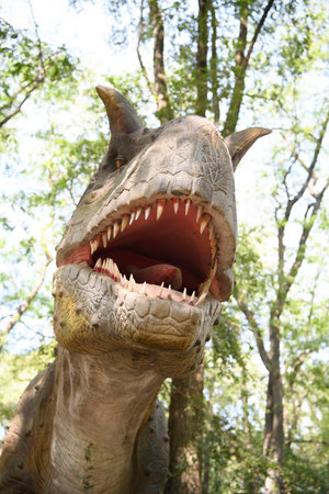Rostov-on-Don, Russia - September 04, 2022 :Carnotaurus in Dino Parkのeditorial素材