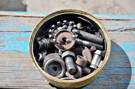 set of various spare parts for auto and motocycle