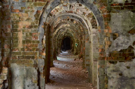 Photo of the corridor inside old fortress in Ukraine