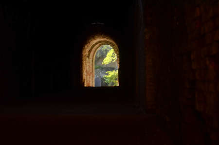 Photo of exit at the end of the tunnel in fortress