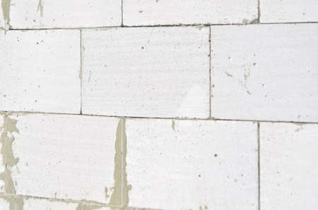 Photo of white wall from aerated concrete block