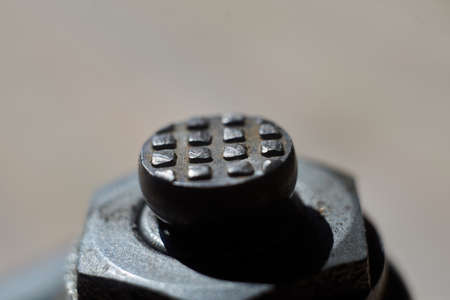 Hydraulic jack heel. selective focus