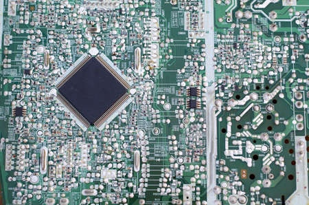 Photo of electronic board from TV with processor