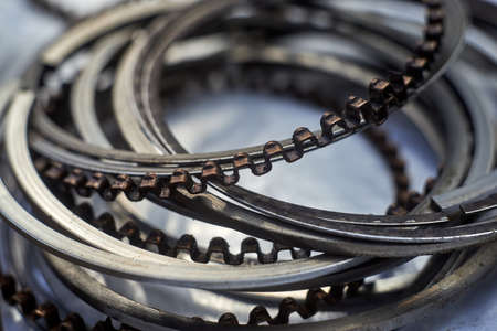 Engine rings background close up. selective focus.