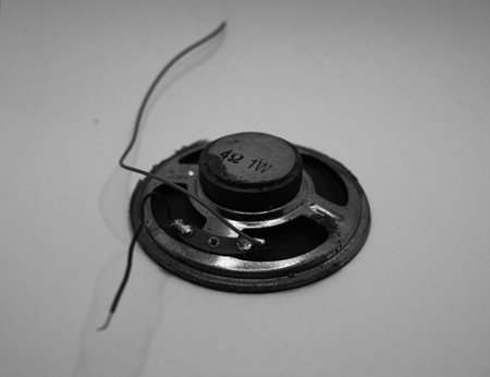 Photo of speaker from disassembled chinese radioの写真素材