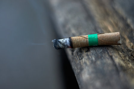 Photo of herbal smoking cigaretteの写真素材