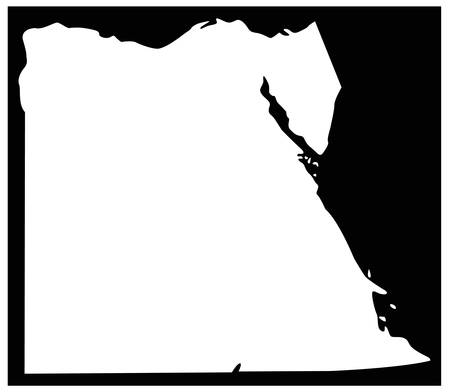 vector illustration of Egypt mapのイラスト素材