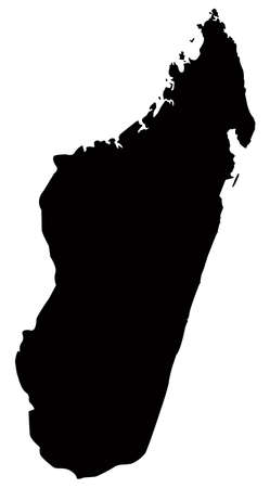 vector illustration of Madagascar mapのイラスト素材