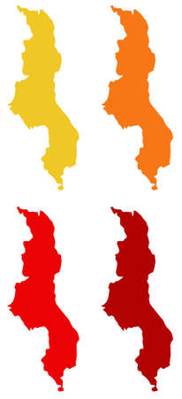 vector illustration of Malawi mapのイラスト素材