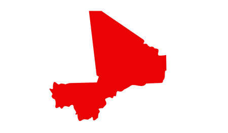 vector illustration of Mali mapのイラスト素材