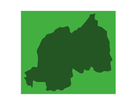 vector illustration of Rwanda mapのイラスト素材