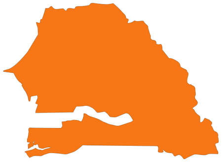 vector illustration of Senegal mapのイラスト素材