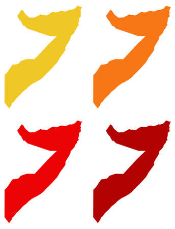 vector illustration of Somalia mapのイラスト素材