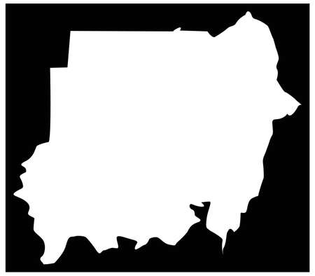 vector illustration of Sudan mapのイラスト素材