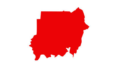 vector illustration of Sudan mapのイラスト素材