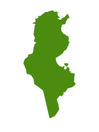 vector illustration of Tunisia mapのイラスト素材