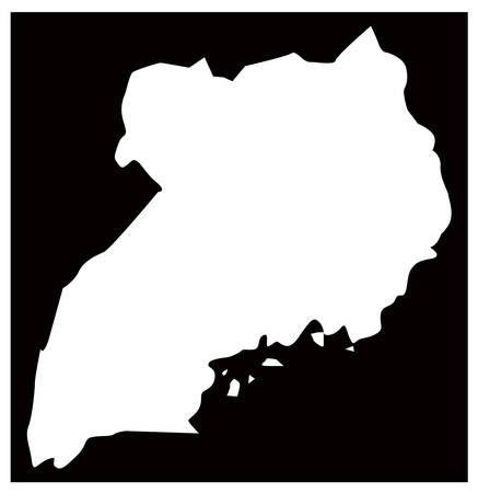 vector illustration of Uganda mapのイラスト素材