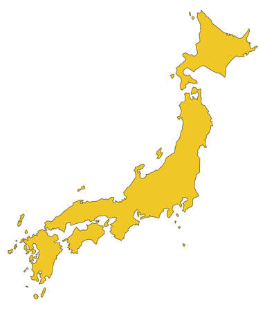 vector illustration of Japan mapのイラスト素材