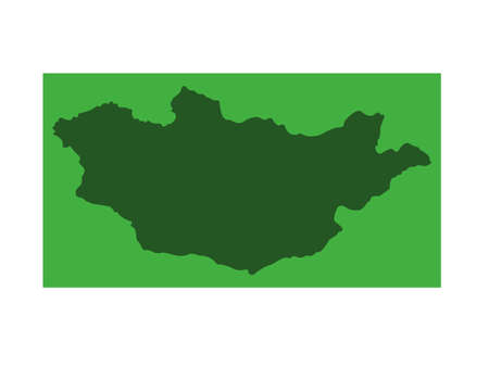 vector illustration of Mongolia mapのイラスト素材