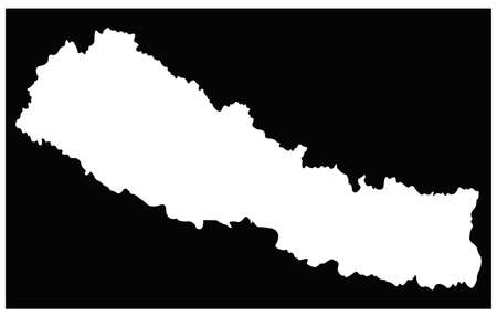 vector illustration of Nepal mapのイラスト素材