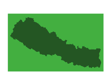 vector illustration of Nepal mapのイラスト素材
