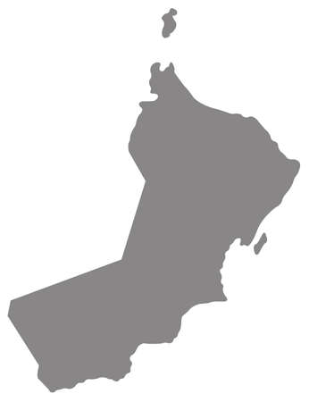 vector illustration of Oman mapのイラスト素材