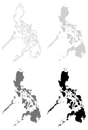 vector illustration of Philippines mapのイラスト素材