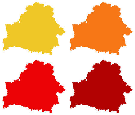 vector illustration of  Belarus mapのイラスト素材