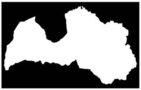 vector illustration of  Latvia mapのイラスト素材