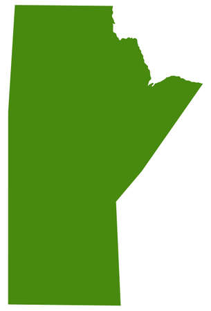 vector illustration of Manitoba map, province or territory in Canadaのイラスト素材